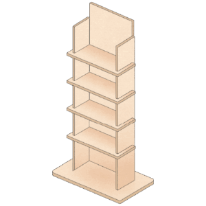 armoire sans porte en carton